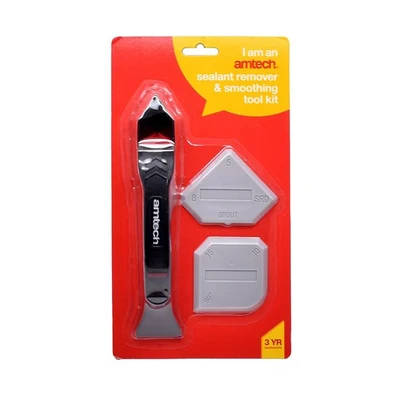 Image of Amtech Sealant Remover and Smoothing Tools for Removing Applying Sealant, Scratch Resistant Neat Damage Free Finish, Versatile Home DIY