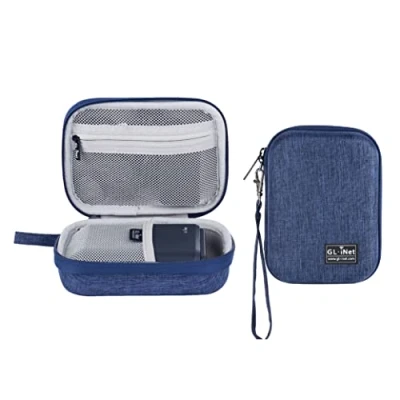 Image of Gadget Organizer Case for Travel Routers GL AXT1800/ MT1300/ SFT1200/ E750, Chargers, Cables &amp; Accessories, Sturdy Durable Pouch, Hand Carry EVA Bag, Anti Shock, Water Resistant (Blue)