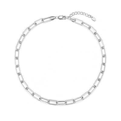 Image of Philip Jones Silver Plated Paperclip Necklace