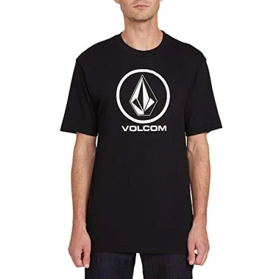 Image of Volcom Men&#039;s Crisp Stone Short Sleeve Tee T Shirt, Black, Medium