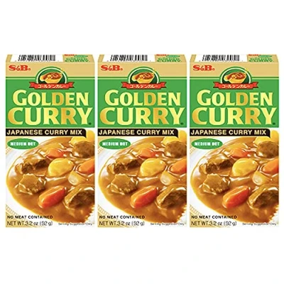 Image of S&amp;B Japanese Golden Curry Mix Medium Hot 92g Pack of 3, by Food Sanctuary