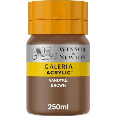 Image of Winsor &amp; Newton 250ml Bottle Galeria Acrylic Colour with Nozzle Cap Van Dyke Brown