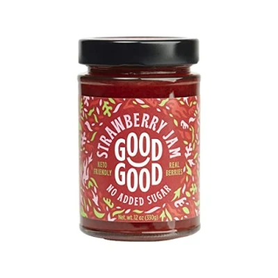 Image of GOOD Sweet Strawberry Jam Keto Friendly Low Calorie Without Added Sugars Vegan Gluten Free Preserves