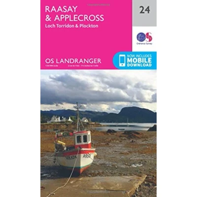 Image of OS Landranger 24 Raasay &amp; Applecross, Loch Torridon Plockton Map