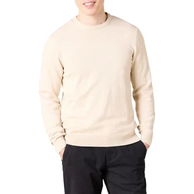 Image of Amazon Essentials Men&#039;s Crew Neck Sweater (Available in Big &amp; Tall), Oatmeal Heather, L