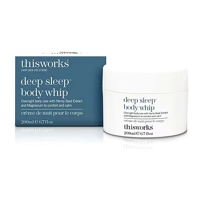 Image of This Works Deep Sleep Body Whip, 200 ml All Over Butter Infused with Functional Fragrance and Magnesium Soothing Moisturiser to Nourish Skin