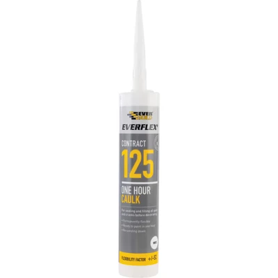 Image of (12 Pack) EverBuild Everflex 125 MAGNOLIA One Hour Decorators Caulk 300ml