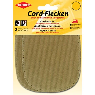 Image of Kleiber Iron on or sew elbow and knee patches, Beige, 2 per pack