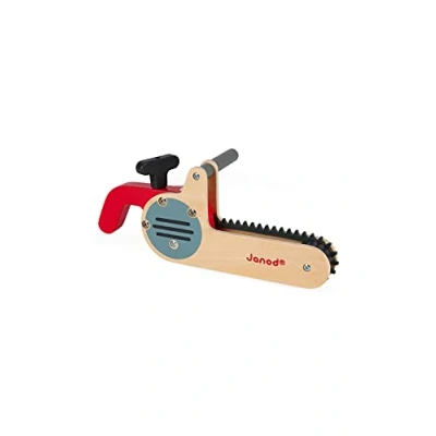 Image of Janod Brico&#039;Kids Wooden Chainsaw Make Believe Diy Toy Encourages Motor Skills and Imagination Fsc Certified Suitable for Ages 3 Up, J06471