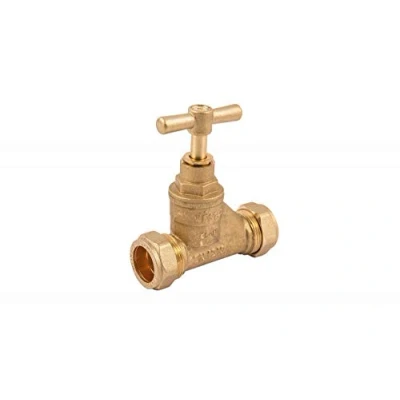 Image of COMAP 10901 15mm Brass Compression Stopcock Valve Plumbing Fitting