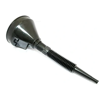 Image of Dunnet Tools 2in1 Flexi Plastic Funnel Black Durable Diy For Water Coolant Fuel Oil Screen Wash Small Car Van Automotive Flexible Large Spout
