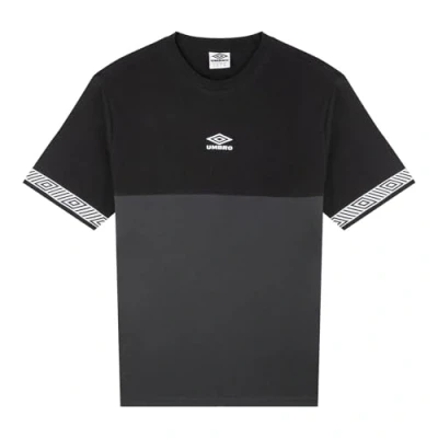 Image of Umbro Mens SS Cl Crew T Shirt Woodland Grey/Black M