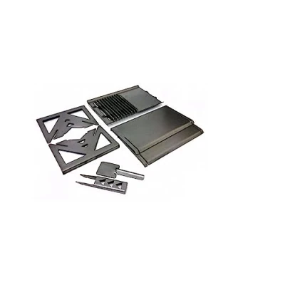 Image of Volcann Portable British Steel Fire Pit BBQ and Cooktop with Spike Grill Holder Spatula Flatpack Barbecue Smoker Stove Cook for Travel, Camping, Hiking, Fishing (Large)