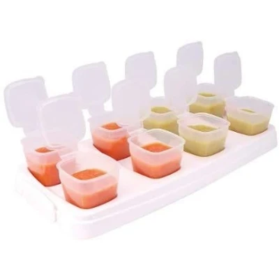 Image of 8 pack Baby Weaning Food Freezer Cubes Stage 2 70ml Pots