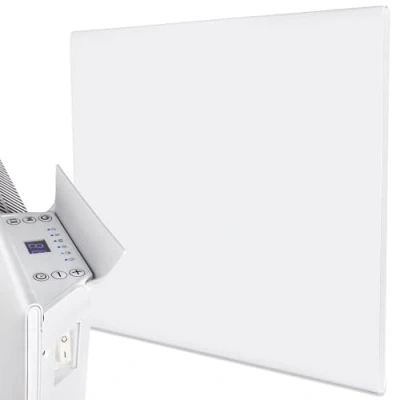 Image of MYLEK Panel Heater Radiator Electric 1KW Daily and Weekly Timer, Digital Thermostat Wall Mounted Slimline White for Bathroom, Office, Bedroom, Garage (1000 Watt) Lot 20 Compliant