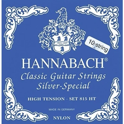 Image of Hannabach 652598 Series 815 Silver Special High Tension String Set for 10 Classic Guitar