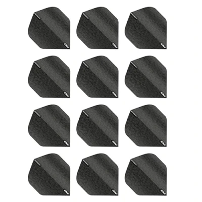 Image of RED DRAGON Hardcore XT Black Patterned Extra Thick Standard Dart Flights 4 sets Per Pack (12 in total)