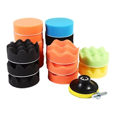 Image of Yosoo 19Pcs Sponge Buffing Buffer Pad Polishing Waxing Kit Set Auto Car Polisher(M10 Drill Adapter)