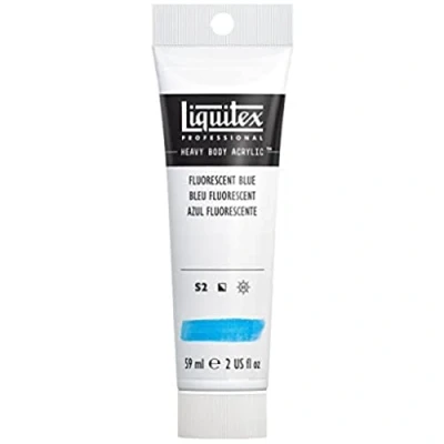 Image of Liquitex 1045984 Professional Heavy Body Acrylic Paint in Artist Quality with Excellent Light Fastness Butter Consistency, 59 ml Tube Fluo Blue