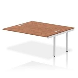 Image of Impulse Bench B2B Ext Kit 1800 Silver Frame Office Desk Walnut