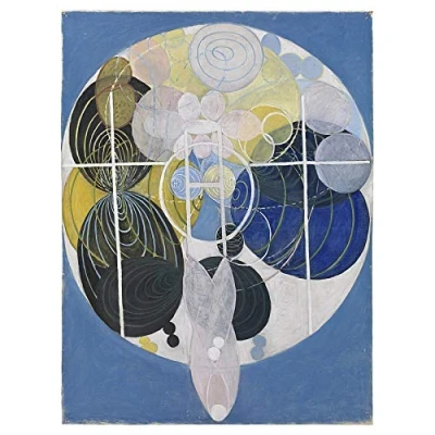 Image of Wee Blue Coo Hilma Af Klint Abstract Circles Large Wall Art Poster Print Thick Paper 18X24 Inch