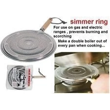 Image of 2 x SIMMER RING PAN MAT HEAT DIFFUSER FOR ELECTRIC OR GAS COOKER DIAMETER 21cm