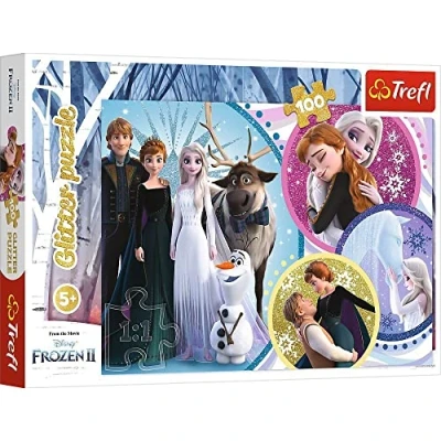 Image of Trefl 14817 Glitter, In the Light of Love, Disney Frozen 2 100 Teile, für Kinder ab 5 Jahren Jigsaw Puzzle, Multicoloured