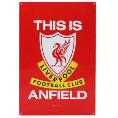 Image of Liverpool FC This Is Anfield Metal Wall Sign, Official Licensed, 45 cm x 30 cm, Large