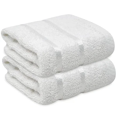 Image of Towelogy® Fast Drying Flannel Face Cloth 100% Cotton Super Soft Premium Washcloths Facial Towels OEKO TEX Certified 33x33 cm (Snowy, 2)