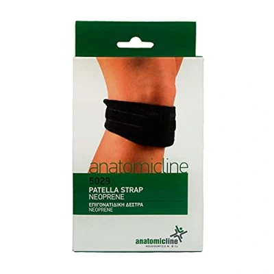Image of Anatomicline Patella Strap One Size Made of Neoprene with Inner Lining, Black