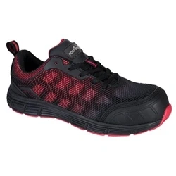 Image of Portwest Compositelite Ogwen Low Cut Trainer S1P Black/Red UK 13 EU 48