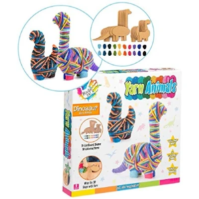 Image of Made It! Yarn Animal Craft Kits for Kids, Dinosaur