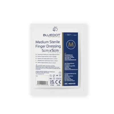 Image of Blue Dot Finger Dressing Pad, 5 cm Length x Width
