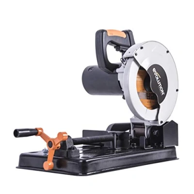 Image of Evolution Power Tools Rage 4 Chop Saw 0˚ 45˚ Mitre Angles Multi Purpose Material Cutting Cuts Wood, Plastic, Metal &amp; More, 3 Year Warranty Included TCT Blade 185 mm (230 V)