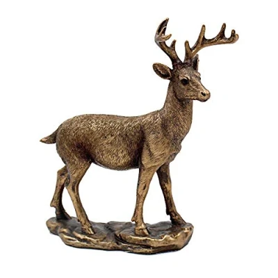 Image of Leonardo LP41554 Figure Bronze Deer Reflections 1 Piece 19x6x20 cm Accessory