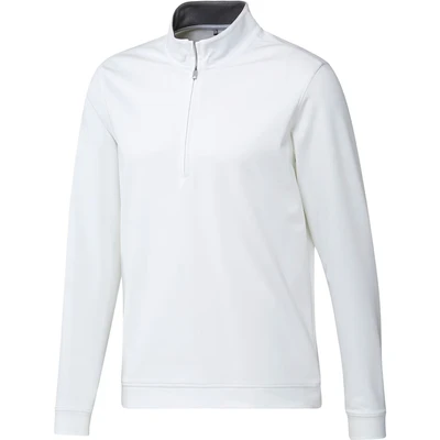 Image of adidas Golf MENS Authentic 1/4 ZIP Long sleeved top, Men&#039;s, Size: Medium, White