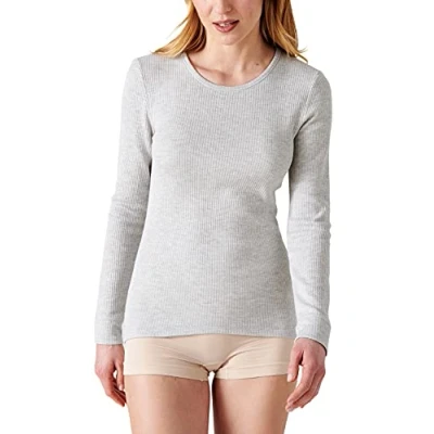 Image of Damart Women&#039;s Tee Shirt Manches Longues. Themal Top, Grey (Gris Chiné 56680 11011 ), 18 (Size: Large)