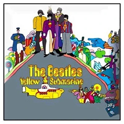 Image of The Beatles Yellow Submarine Album Official Metal Pin Badge One Size