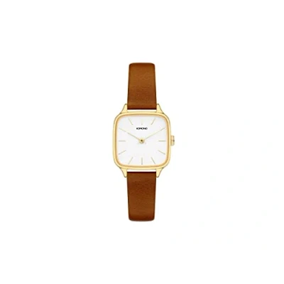 Image of KOMONO Kate Gold Tan Women&#039;s Japanese Quartz Analogue Watch with Leather Strap