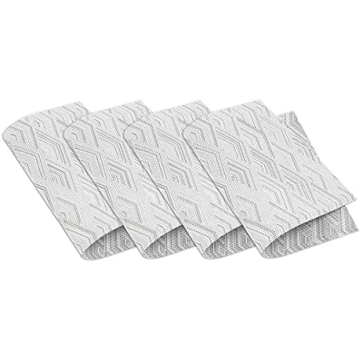 Image of Venilia 59046 Trapezoid Pattern Grey Placemat for Dining Room Table Mats Plate Coasters Placemats Woven Food Safe 45 x 30 cm Set of 4