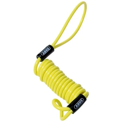 Image of ABUS Memory cable reminder for visual of the brake disc lock motorbike security, yellow