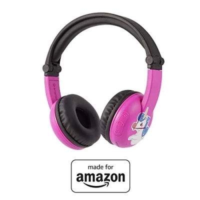 Image of Made for Amazon, Bluetooth BuddyPhones Play Time in Pink, ages 37