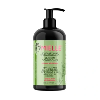 Image of Mielle Rosemary Mint Strengthening Leave In Conditioner, Supports Hair Strength, Smooth Conditioner for Dry and Crinkled Hair, Weightless Treatment, 355 ml (Pack of 1)