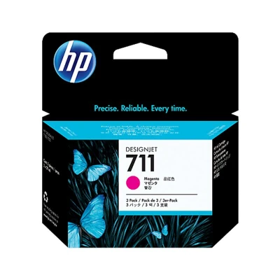 Image of HP 711 Magenta Standard Capacity Ink Cartridge 3x 29 ml Multipack CZ135A