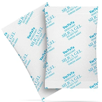 Image of VacYaYa 100 Gram(10Packs) Food Grade Moisture Absorber Silica Gel Desiccant Packets for Storage,Desiccant Packs Safe