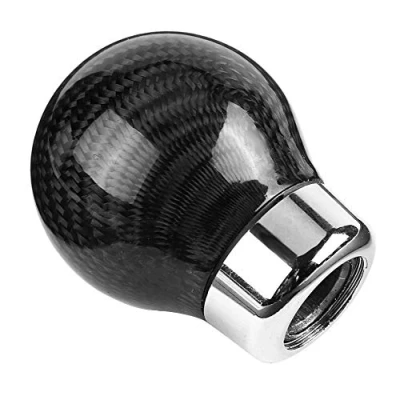 Image of Aramox knob Head, Car Modified Universal Gear Head/True Carbon Fiber Shift Stick knobs Knob/Carbonized Lever Black