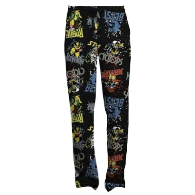 Image of Marvel X Men Character Pajama Lounge Pants, Black, S