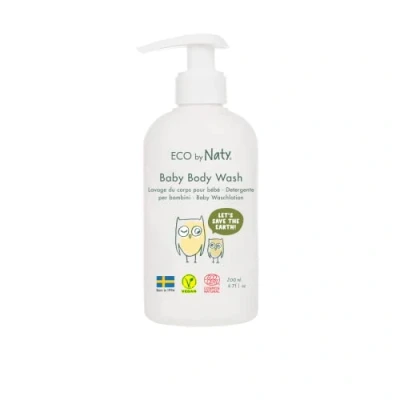 Image of Eco by Naty Baby Body Wash Cleansing, Hypoallergenic Shower Gel, Plant Based made with Aloe Vera and Nourishing Oil (200 ml Bottle)