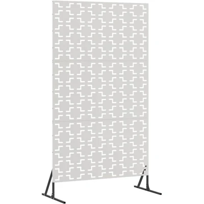 Image of vidaXL Privacy Screen 100x50x180 cm Stainless Steel