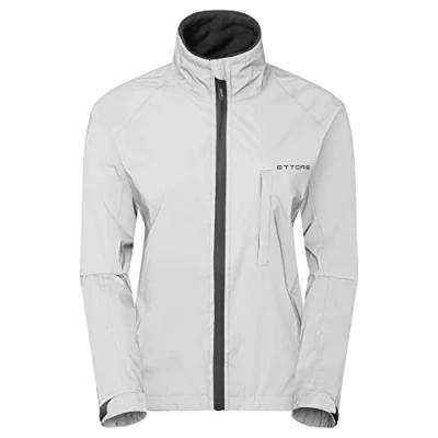Image of Ettore Ladies Cycling Jacket Waterproof Breathable High Visibility Reflective Silver Night Glow 12